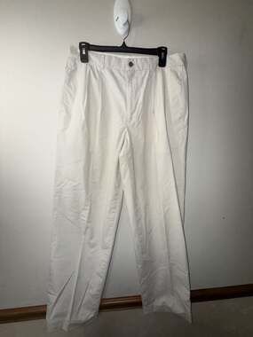 Brooks Brothers 346 Men's Pleated Cotton Chino Pants Khaki 34x32